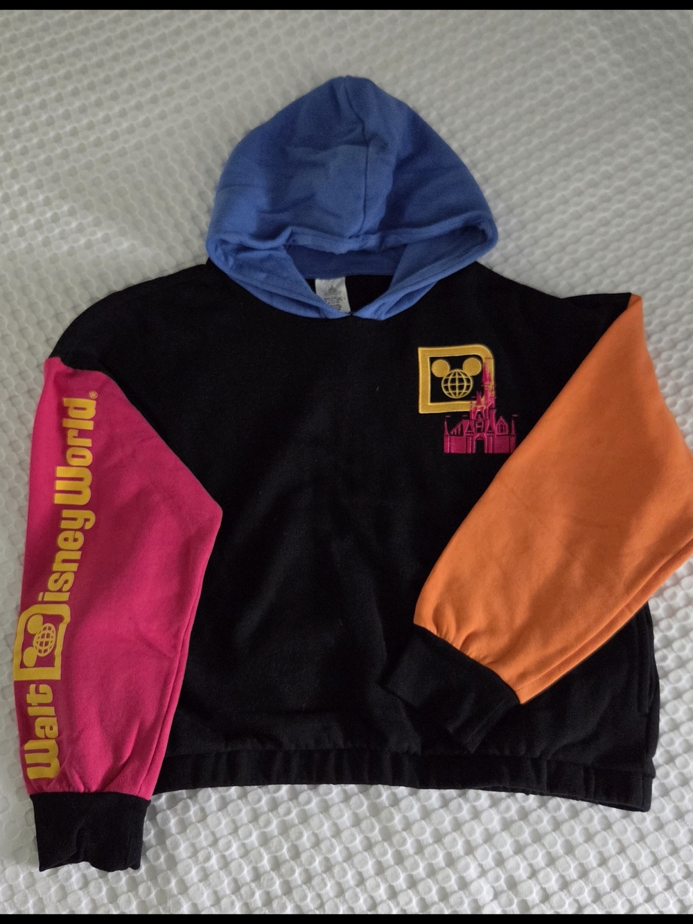 Walt Disney World Colorblocked Cropped Hoodie